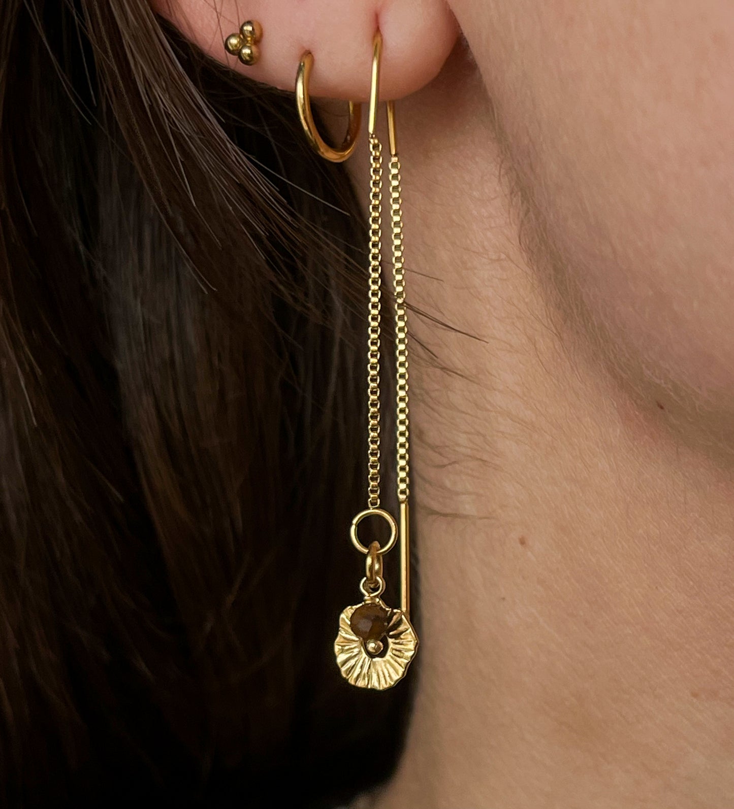 Boucles Rayonne Œil de Tigre