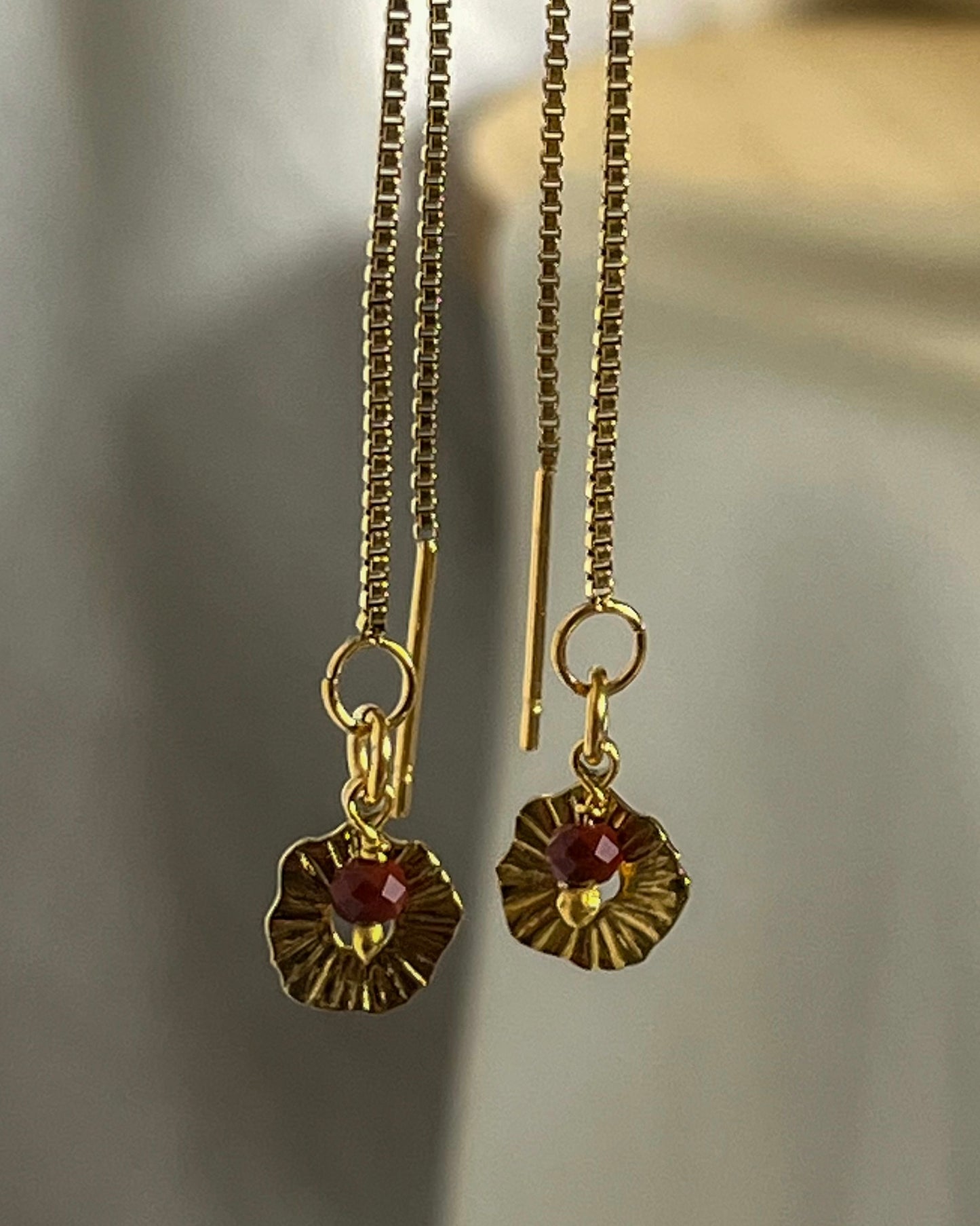 Boucles Rayonne Jaspe Rouge