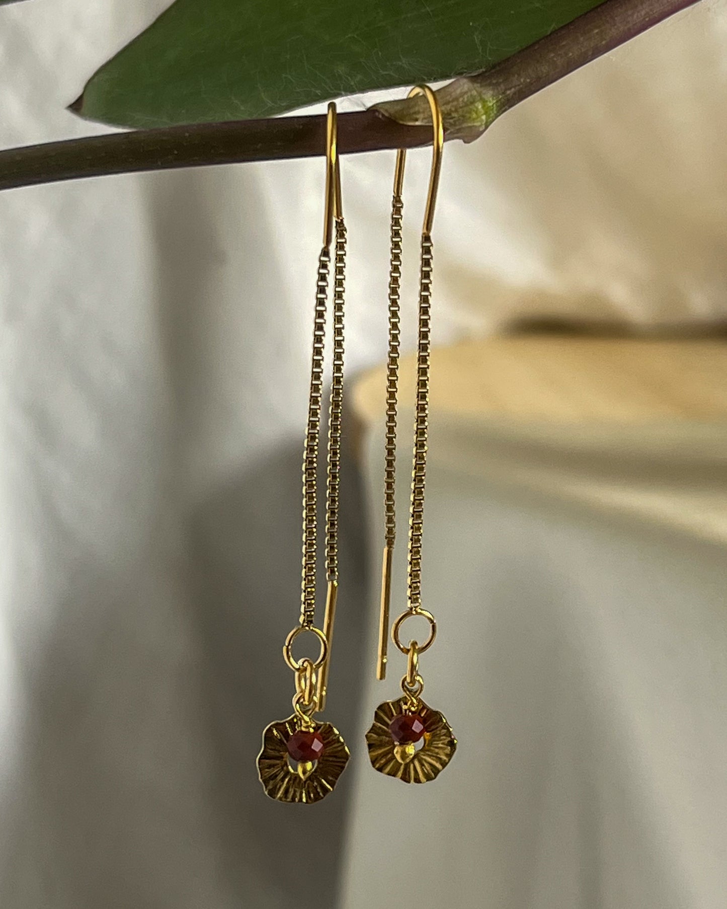 Boucles Rayonne Jaspe Rouge