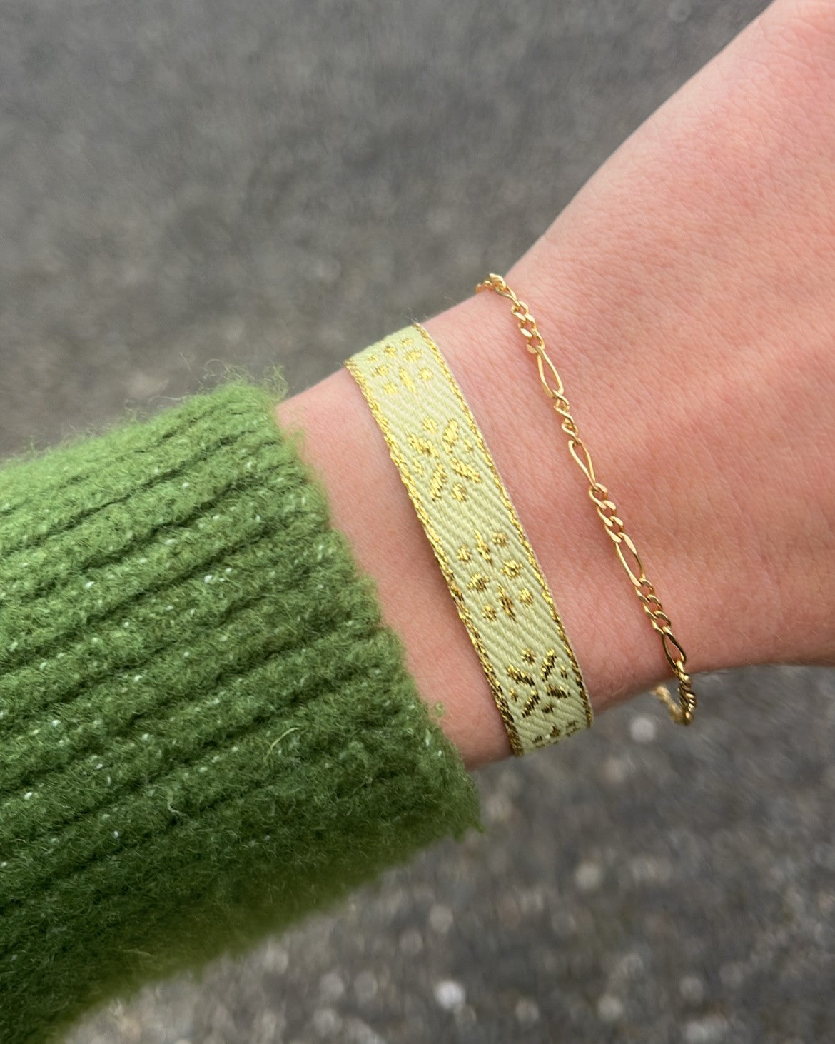 Bracelet Ruban Vert